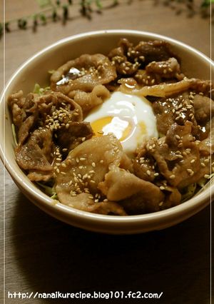 温玉のせ♡豚の生姜焼き丼-レシピのメイン写真