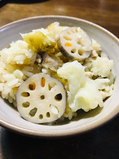 キクイモの中華風炊き込みご飯-レシピのメイン写真