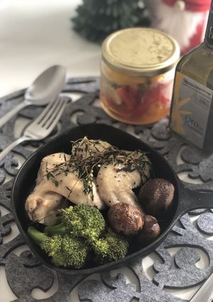 10分料理クリスマスに手羽先のタイム焼き-レシピのメイン写真