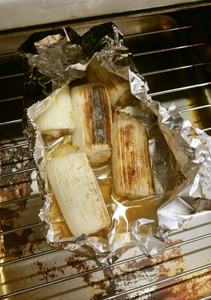白ネギのひき肉詰め焼き-レシピのメイン写真