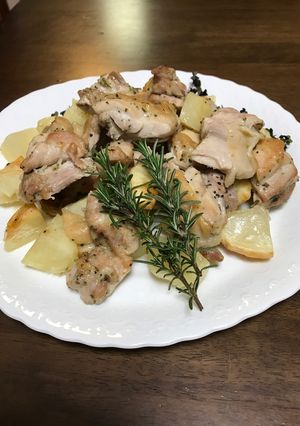 鶏肉のローズマリー焼き♡クリスマスに♬-レシピのメイン写真