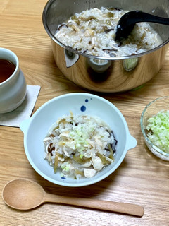 食感が楽しい♡鶏胸とザーサイの中華粥-レシピのメイン写真