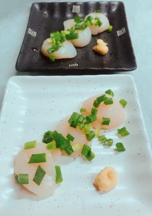 のせただけ。帆立の貝柱のお刺身-レシピのメイン写真