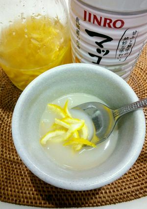 ゆずの砂糖漬けで♪ゆずまっこり♪-レシピのメイン写真