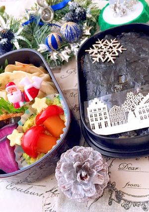 クリスマスのり弁当 簡単 詰め方-レシピのメイン写真
