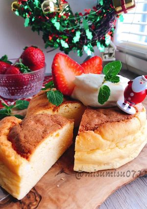 材料4つ！お砂糖なしチーズケーキ(動画有-レシピのメイン写真