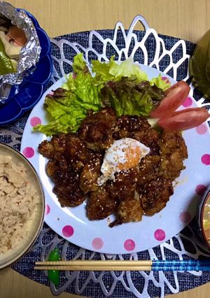 揚げ焼き甘酢唐揚げ٩( ᐛ )و-レシピのメイン写真