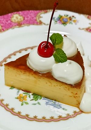 お鍋で大きな蒸しプリン（アラモード風）-レシピのメイン写真