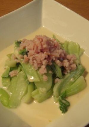 本格派!!奶油菜心(青梗菜のクリーム煮)-レシピのメイン写真