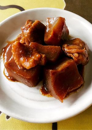 鶏肉とこんにゃくのどて煮♪-レシピのメイン写真