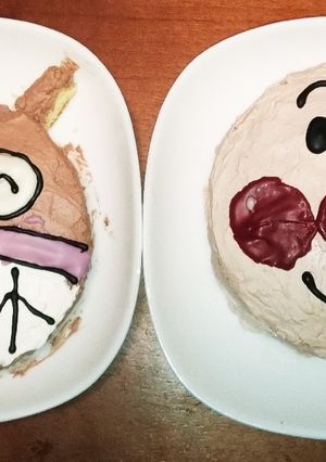 アンパンマンバイキンマンのケーキ-レシピのメイン写真