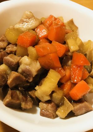 豚肩ロースのあまからサイコロ角煮-レシピのメイン写真