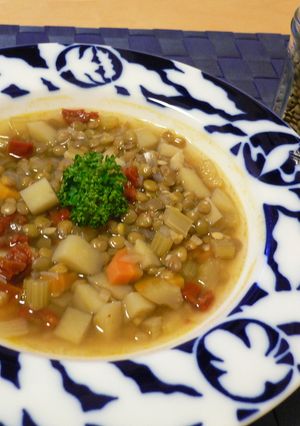 レンズ豆の野菜スープ-レシピのメイン写真