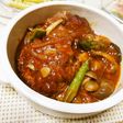 簡単♫トマト缶で煮込みハンバーグ