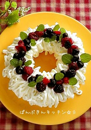 リースケーキ♪クリスマスケーキにも♡-レシピのメイン写真