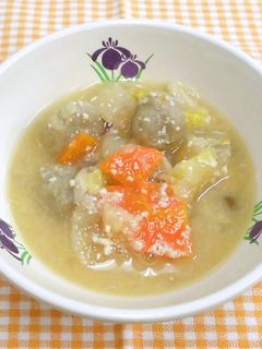いわしつみれと冬野菜の豆乳スープ-レシピのメイン写真