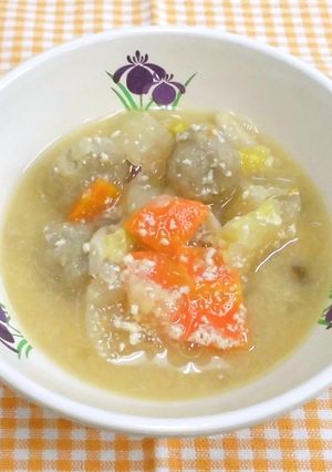 いわしつみれと冬野菜の豆乳スープ-レシピのメイン写真