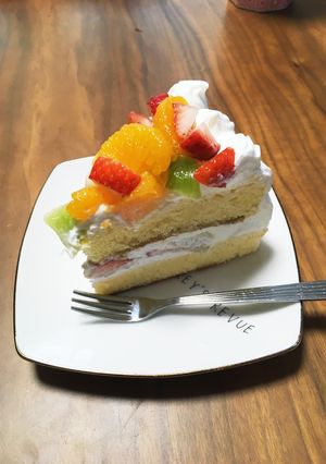 【簡単】フルーツデコレーションケーキ-レシピのメイン写真