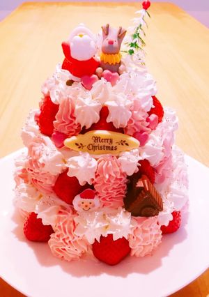 クリスマスケーキ簡単タワーケーキ手作り-レシピのメイン写真