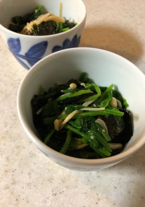 のりとほうれん草の和風ドレッシング和え-レシピのメイン写真