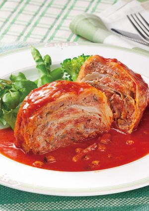 キャベツとひき肉のミルフィーユトマト風味-レシピのメイン写真