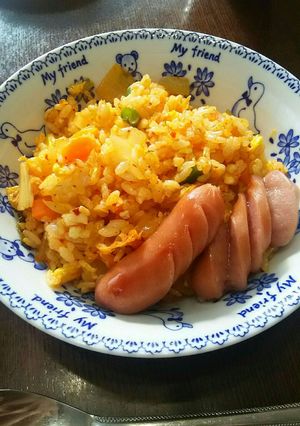 味付け1つで！簡単キムチチャーハン。-レシピのメイン写真