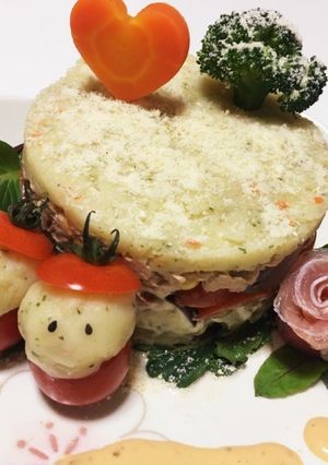 タワーサラダ 〜クリスマスvar.〜-レシピのメイン写真
