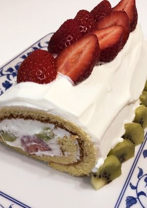 共立て ロールケーキ ロングサイズ-レシピのメイン写真