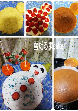 ✨❄️雪だるま⛄️cake❄️✨-レシピのメイン写真