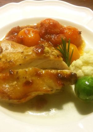 鶏もも肉のロースト　金柑ケチャップソース-レシピのメイン写真