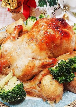 丸鶏のローストチキン-レシピのメイン写真