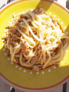 鶏ひき肉うどん-レシピのメイン写真