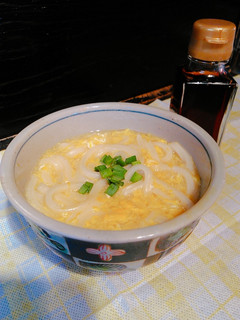 【にぎす醤油】とろとろ卵の生姜うどん-レシピのメイン写真