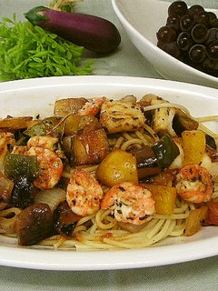 夏野菜パスタ(健康食)-レシピのメイン写真