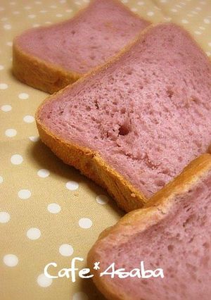 HBで❤もっちり！むらさきいも食パン❤-レシピのメイン写真