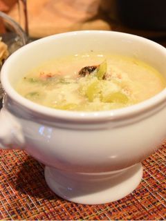 残ったお餅で♪葱とお餅のグラタンスープ-レシピのメイン写真