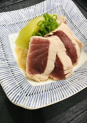 【前菜】まぐろのたたき風柚子胡椒おろし添-レシピのメイン写真
