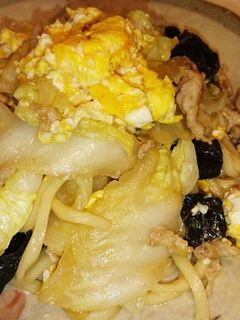 白菜と卵の焼きうどん-レシピのメイン写真