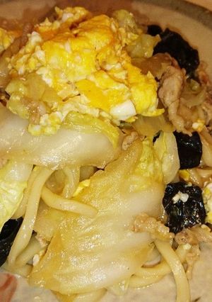 白菜と卵の焼きうどん-レシピのメイン写真