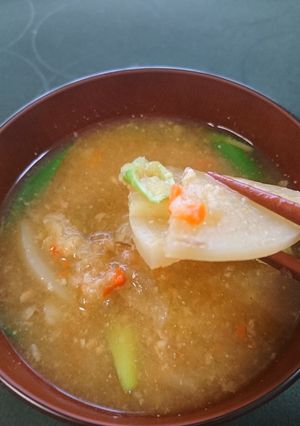 008 しもつかれみぞれ味噌汁-レシピのメイン写真
