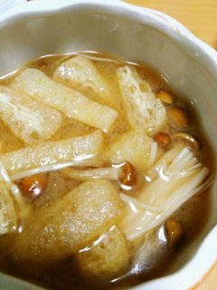 なめことえのき、油揚げの味噌汁-レシピのメイン写真