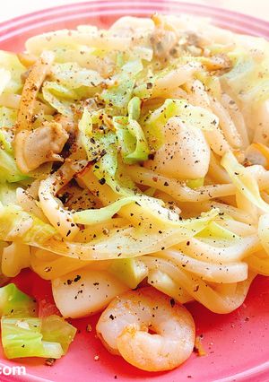 冷凍ミックスで！海鮮塩麹焼きうどん-レシピのメイン写真