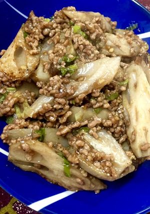 蓮根のひき肉炒め-レシピのメイン写真