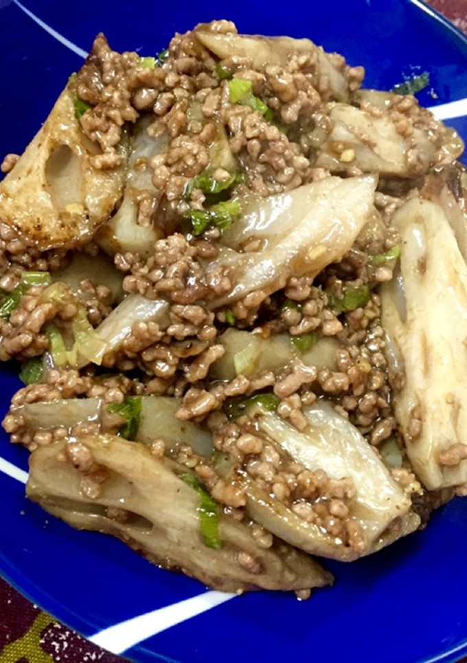 蓮根のひき肉炒め-レシピのメイン写真