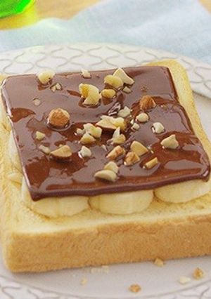 人気！バナナチョコレートトースト-レシピのメイン写真