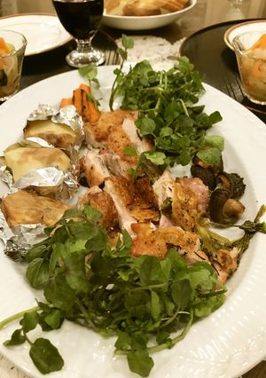 ハーブ香る地鶏のシンプルローストチキン-レシピのメイン写真