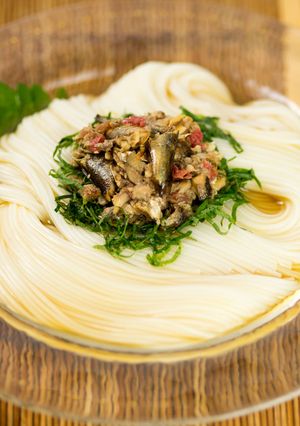 サーディンの梅しそそうめん-レシピのメイン写真