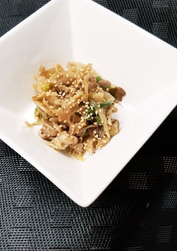 根野菜と舞茸の醤油炒めわさび風味-レシピのメイン写真