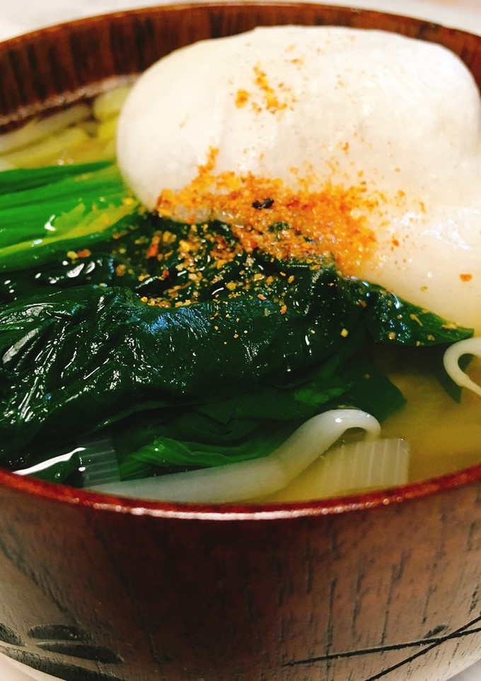 白だしで！ほうれん草ともやしのお雑煮風-レシピのメイン写真