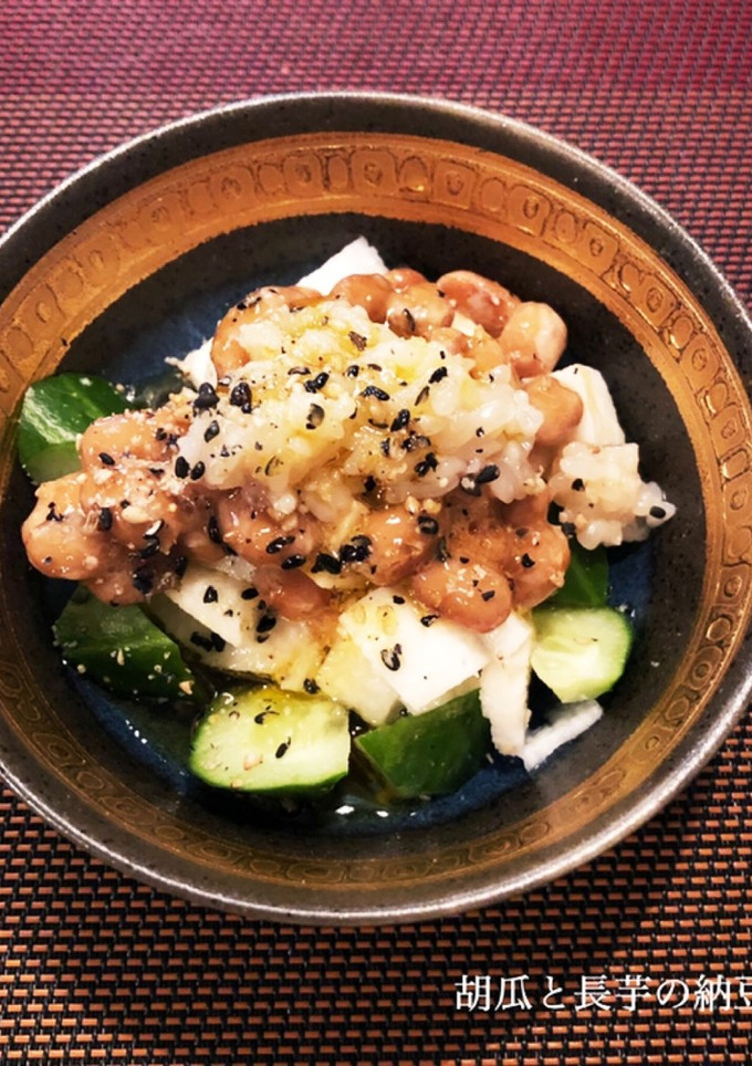 納豆と胡瓜と長芋の酢の物-レシピのメイン写真